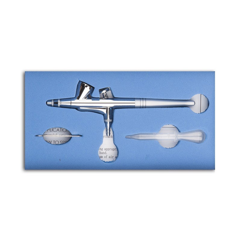 Pinkiou Mini Airbrush Makeup Spary Gun 0.4mm Needle Air Brush for Nail Temporary Tattoo (Single Gun) - Image 2