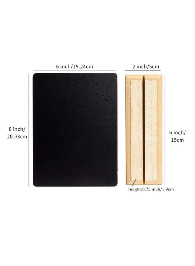 6 قطع لوحات سبورة صغيرة مع حامل لتزيين الطاولة وعرض الطعام في المطعم - Image 3