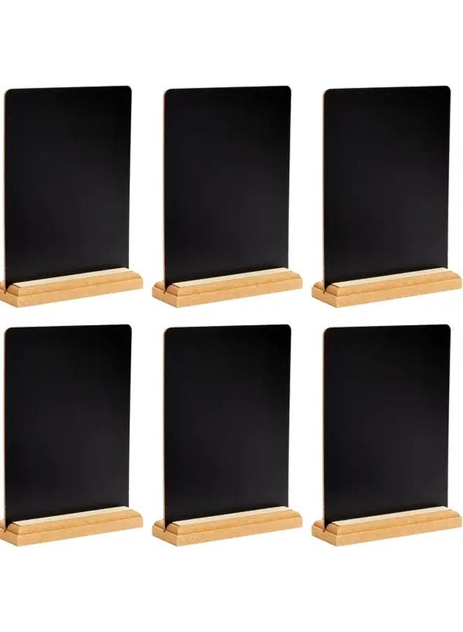 6 قطع لوحات سبورة صغيرة مع حامل لتزيين الطاولة وعرض الطعام في المطعم - Image 4