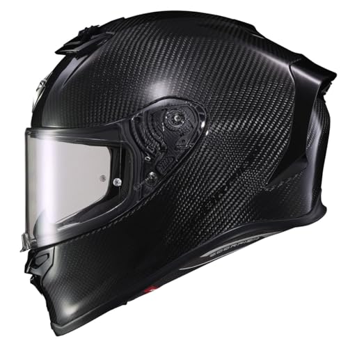 ScorpionEXO R1 Air Carbon Fiber Full Face Motorcycle Helmet with Pinlock Shield Bluetooth Ready Speaker Pockets DOT ECE Solid (Gloss Black - Medium) - Image 1