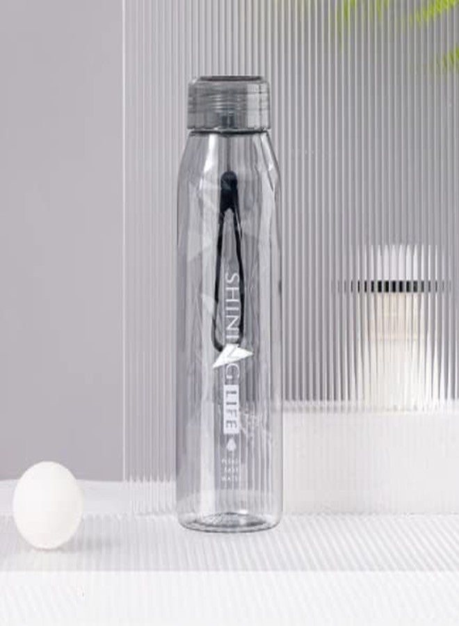 TEMSON Plastic Water Bottle for Home, Office, Gym, Picnic and Travelling – Transparent Stylish Plastic Bottle for Kids, Boys, Girls, Fridge Bottles-570ml (FQ-3045) (Black) - Image 1