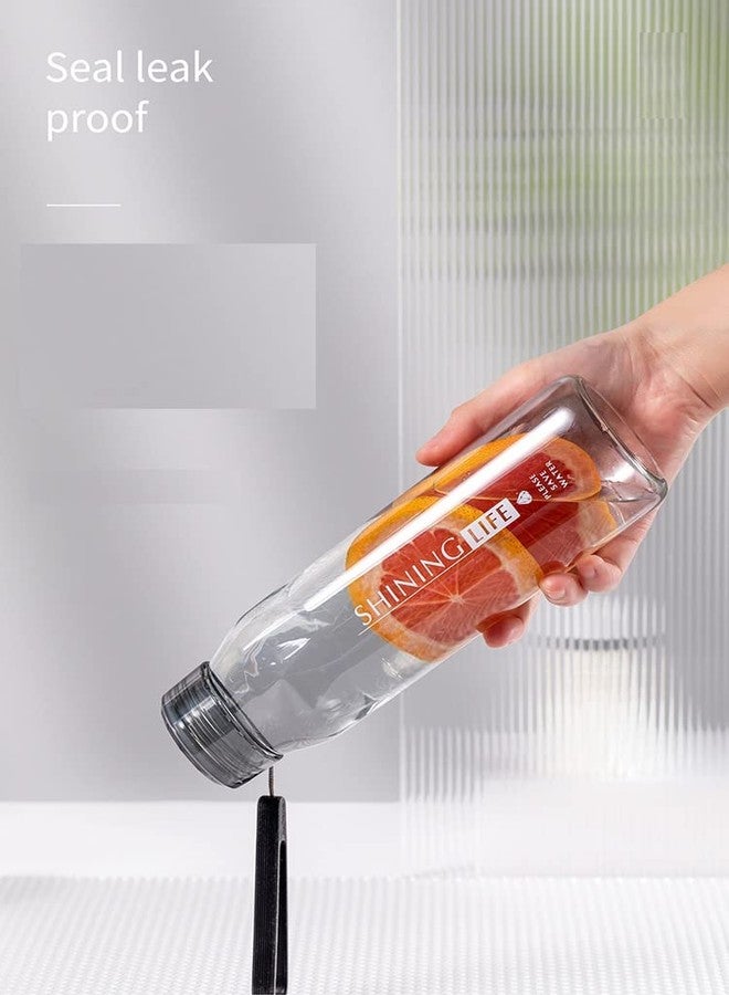 TEMSON Plastic Water Bottle for Home, Office, Gym, Picnic and Travelling – Transparent Stylish Plastic Bottle for Kids, Boys, Girls, Fridge Bottles-570ml (FQ-3045) (Black) - Image 2