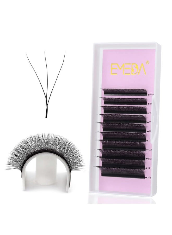 EMEDA W Lash Extensions D Curl .07mm 8-14mm Mix Tray Premade Volume 3D Fans Eyelash Extension .07 Mix W Type Wispies Soft Eye Lashes Supplies by EMEDA （0.07 D 8-14mm） - Image 1