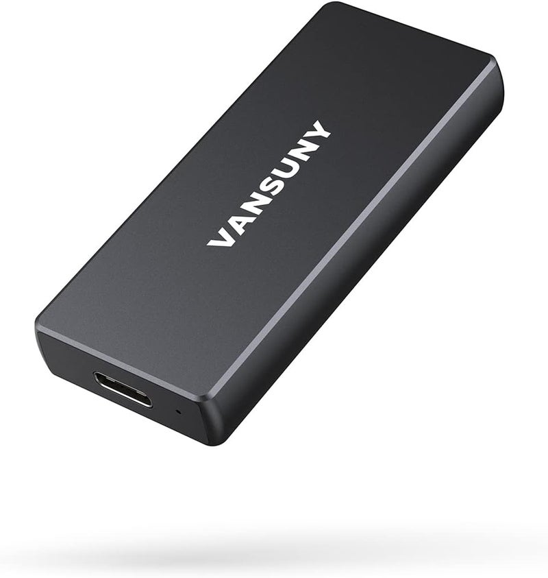 قرص SSD خارجي محمول سعة 250 جيجابايت بواجهة USB 3.1، سرعة قراءة/كتابة تصل إلى 500 ميجابايت/ثانية، فائق النحافة مع واجهة USB-C، لأجهزة الكمبيوتر المحمول واللوحي والكمبيوتر الشخصي وهواتف أندرويد، أسود - Image 1