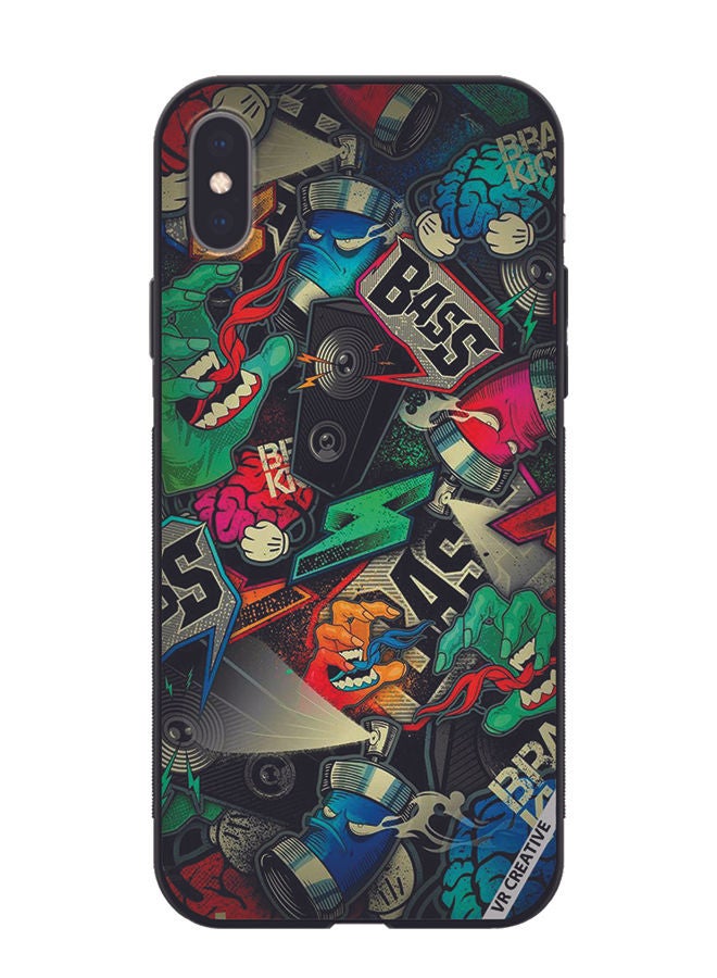 VR CREATIVE Protective Case Cover For Apple iPhone X/XS Bass Design Multicolour - Image 1
