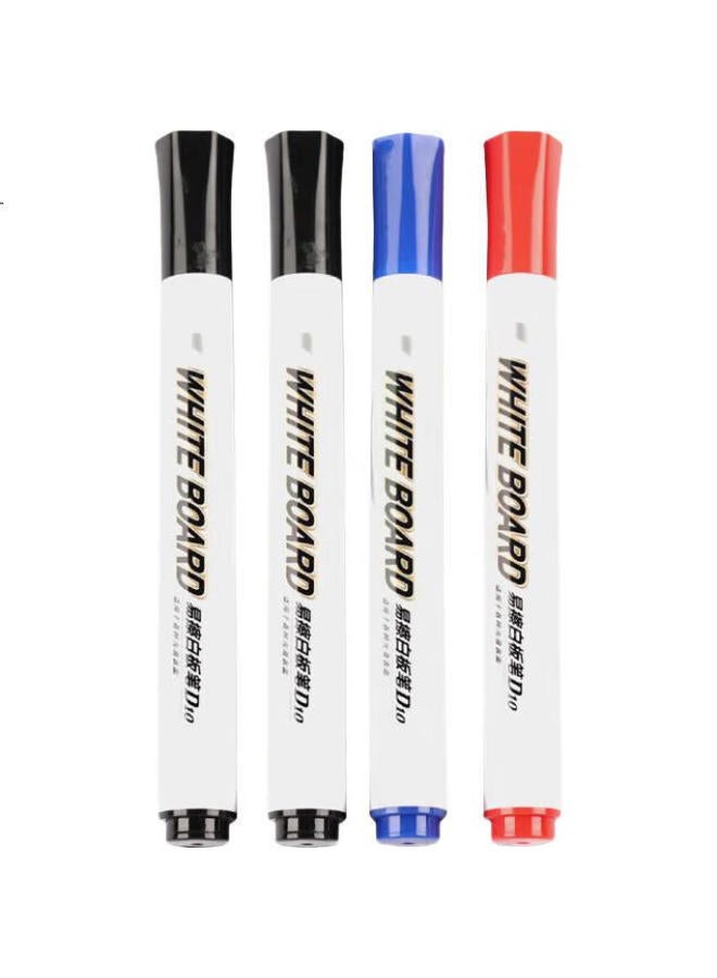 M.G M&G Erasable Whiteboard Markers D10 Single-Tip Office Meeting Pens Easy-To Whiteboard Markers (2 Black, 1 Blue, 1 Red) 4 Pens/Box Awmy2208 - Image 1