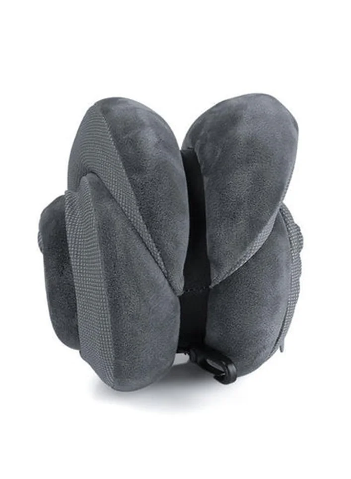 MNUK MNP-4 Luxury Neck Pillow for Travel, Greyl |Soft Memory Foam Pillow for Airplane, Car, Office & Home |Lightweight & Compact Travel Neck Pillow