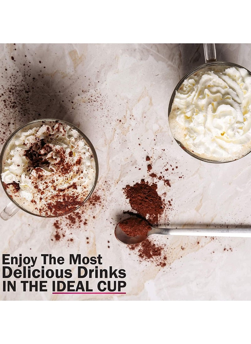 MARKQ - Glass Coffee Cups with Handles 250ml Double Wall Coffee Mugs for Latte Cappuccino Espresso Milk Hot Drinks Tea Juice Water Glasses [2 Cups] - Image 1