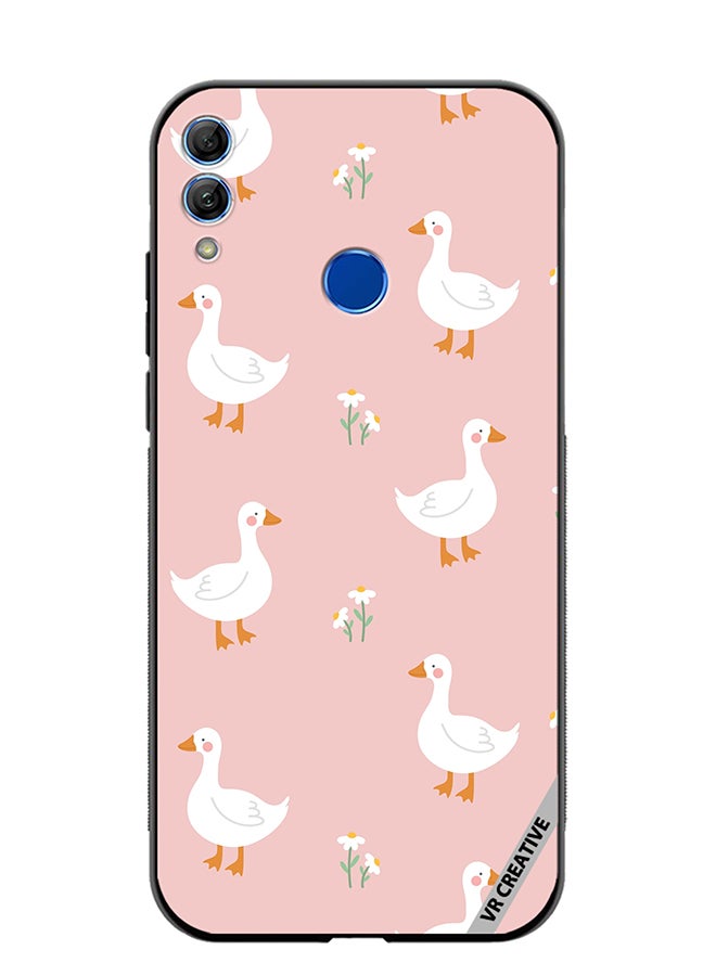 VR CREATIVE Protective Case Cover For Honor 10 Lite Cute White Swan Goose Design Multicolour