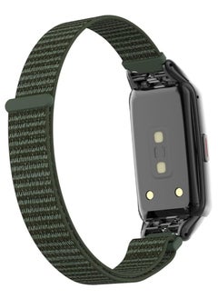 Generic Nylon Band for Honor Band 6/Huawei Band 6 Pro/Huawei Band 6,Nylon Watch Strap Sport Wristband Soft Replacement Watch Strap Adjusable Wrist for Women Men (Green)  - Image 3