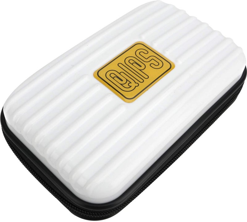 QIPS Hard Case Polycarbonate Made Unbreakable and Light Weight Universal Jumbo Travel Case for Small Electronics and Accessories, Multi-Utility Case, Travel Friendly, White - Image 1