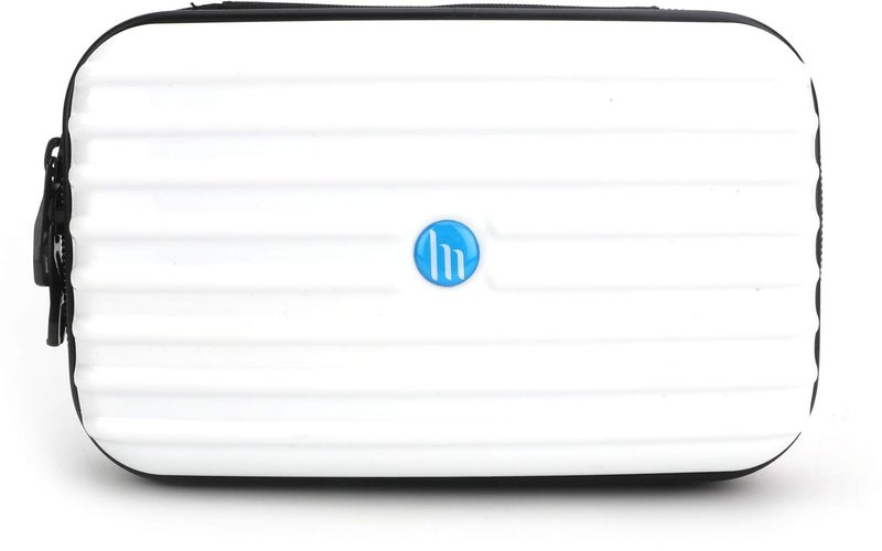 QIPS Hard Case Polycarbonate Made Unbreakable and Light Weight Universal Jumbo Travel Case for Small Electronics and Accessories, Multi-Utility Case, Travel Friendly, White - Image 3