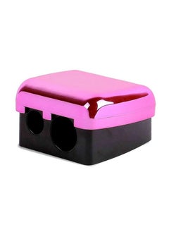Triton Professional Makeup Kajal Eyeliner Eyebrow Pencil Dual Sharpener Twin Hole Cosmetic Cutter For Beauty Salon Parlour N Home_Pink Color  - Image 2