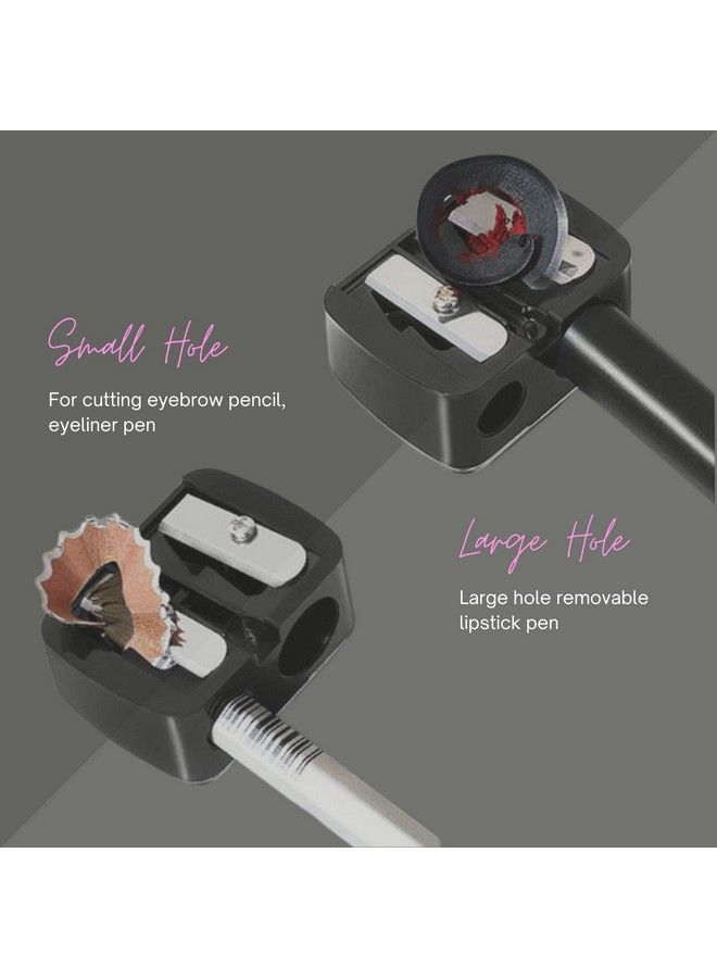 Triton قلم كحل آيلاينر احترافي وقلم حواجب مع شاربنر مزدوج ثنائي الفتحة لصالونات التجميل والمنزل - لون وردي - Image 4