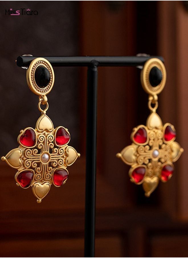 MissTiara - Medieval Love niche Design Exquisite Dangle Earrings - Image 1