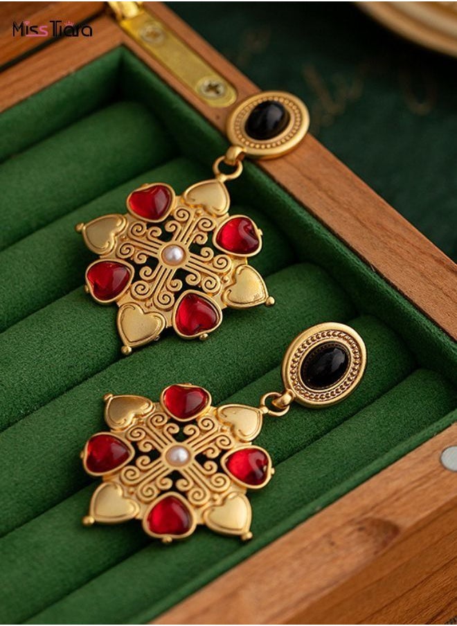 MissTiara - Medieval Love niche Design Exquisite Dangle Earrings - Image 1