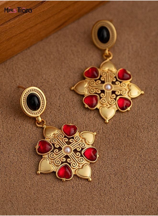 MissTiara - Medieval Love niche Design Exquisite Dangle Earrings - Image 1
