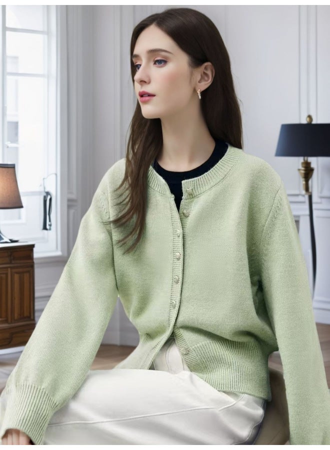 Leyuan Lazy Soft Versatile Slimming Women's Sweater Coat High-end Knitted Cardigan - Image 2