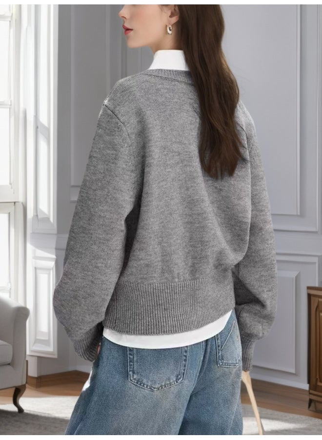 Leyuan Lazy Soft Versatile Slimming Women's Sweater Coat High-end Knitted Cardigan - Image 3