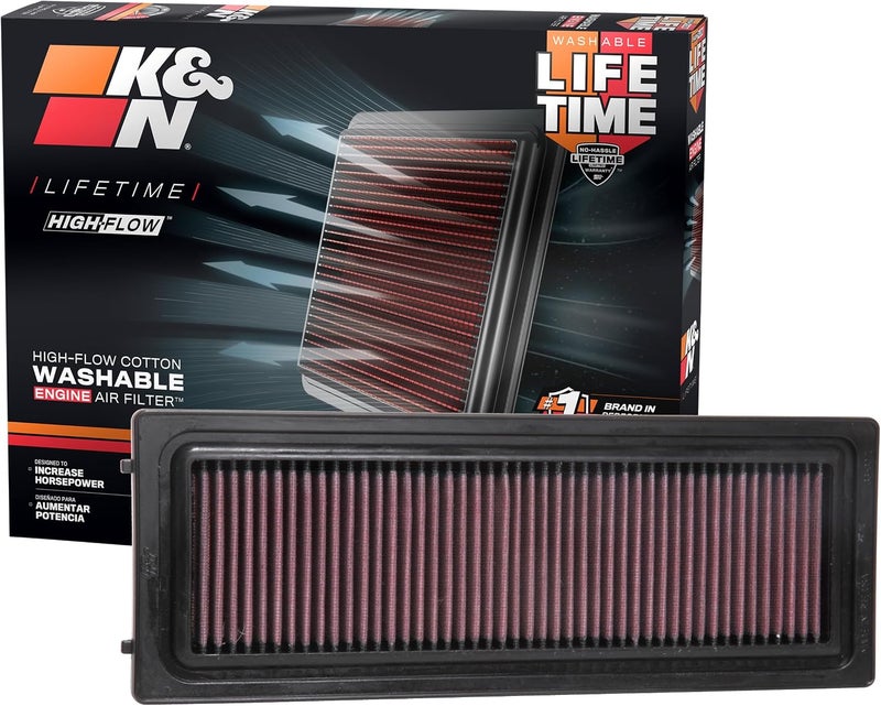 K&N High-Flow Washable Engine Air Filter for Alfa Giulia 2.0 & 2.2D 2016 - Image 1