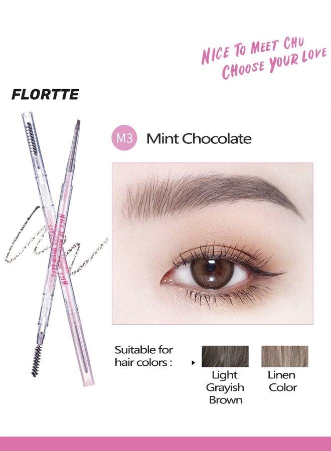 FLORTTE/Flower Lolita Dual - Head Ultra - Fine Eyebrow Pencil, Mood Research Institute Eyebrow Pencil, Powder Flower Lolita Eyebrow Pencil - Image 1
