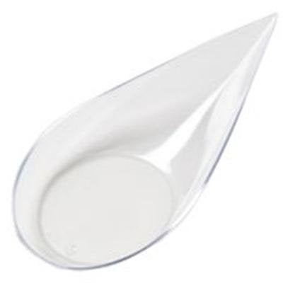 Zappy - 100 Clear 4 Inch Plastic Tear Drop Appetizer Spoons - Clear Plastic Tasting Spoons for Soup, Asian, Dessert Dish Bowls & Teardrop Plates - Image 5