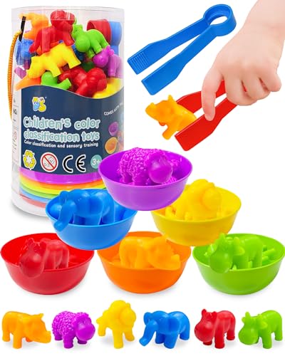 Oomloid Counting Animals Montessori Toys for 3 4 5 Years Old Boys Girls Preschool Learning Activities Kindergarten Educational Sensory Toys Gifts for Kids Toddlers - Image 1