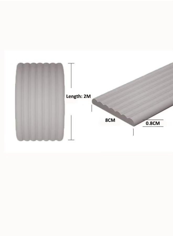 Poxvalzor Foam Safety Strip, Anti-Collision Edge Corner Guard Self Adhesive Edge Protector Corners Cushion Bumper , 0.8cm Thick 2m Long, for Glass Table Furniture Fireplace - Image 2