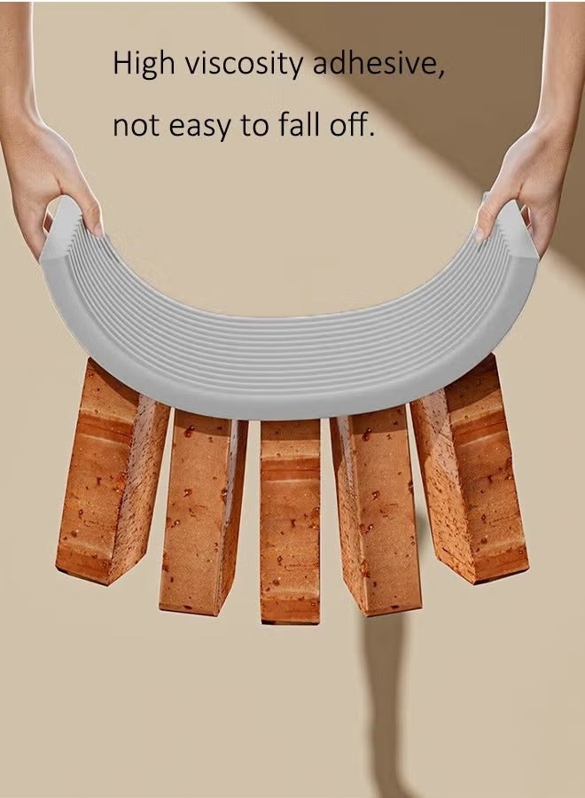 Poxvalzor Foam Safety Strip, Anti-Collision Edge Corner Guard Self Adhesive Edge Protector Corners Cushion Bumper , 0.8cm Thick 2m Long, for Glass Table Furniture Fireplace - Image 4