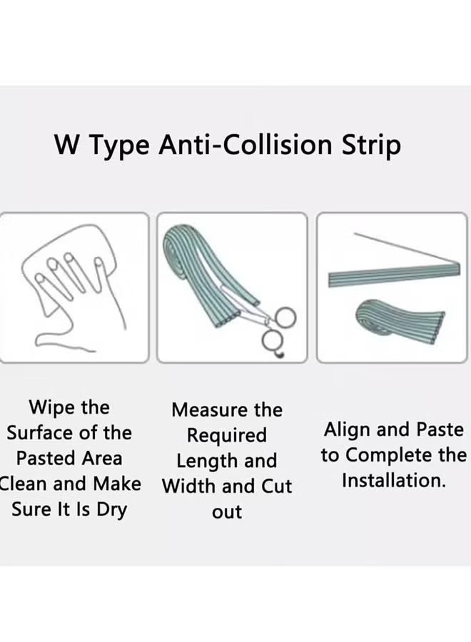 Poxvalzor Foam Safety Strip, Anti-Collision Edge Corner Guard Self Adhesive Edge Protector Corners Cushion Bumper , 0.8cm Thick 2m Long, for Glass Table Furniture Fireplace - Image 5