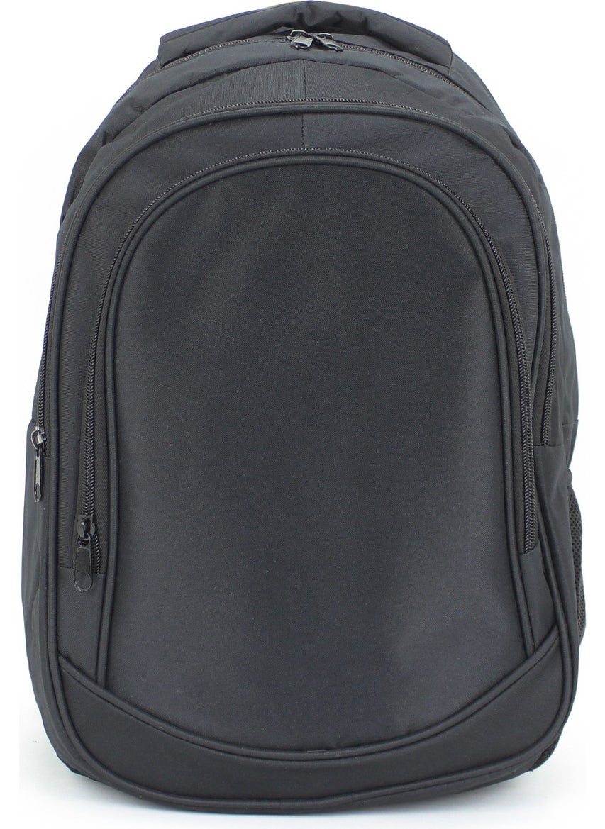Case Club - Black Basic Backpack Waterproof Fabric Unisex - Image 1