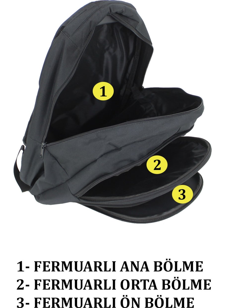 Case Club - Black Basic Backpack Waterproof Fabric Unisex - Image 1