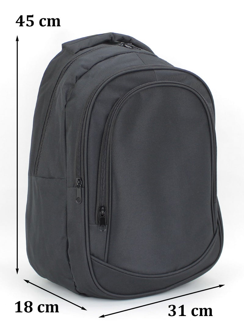 Case Club - Black Basic Backpack Waterproof Fabric Unisex - Image 1
