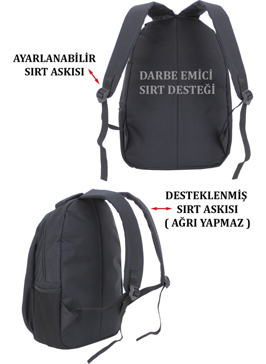Case Club - Black Basic Backpack Waterproof Fabric Unisex - Image 1