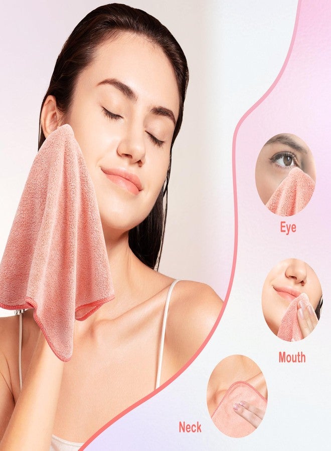 Nugilla Makeup Remover Cloth 12 x 12 Inch, Reusable Makeup Remover Towels for Washing Face, 6 Pack Washable Microfiber Face Cloth Fast Drying Washcloth, Brown/Coral/Green - Image 5