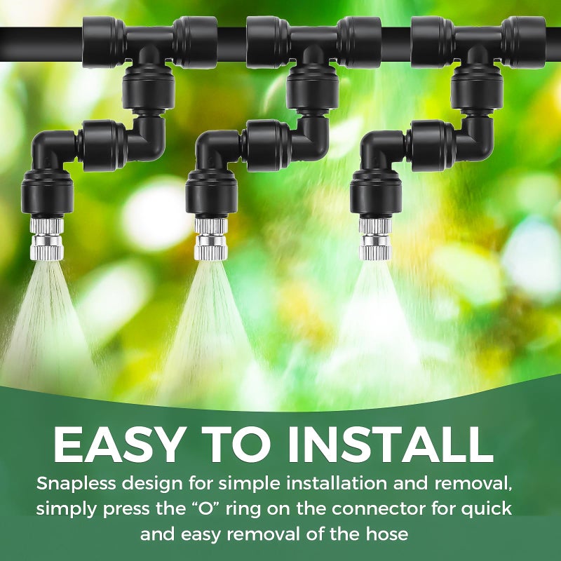 Lemfema 4 Pack 1/4'' Reptile Mister Nozzles, Reptile Fine Mist Foggers for Full Water Coverage, Replacement Micro Spray Nozzles for Terrarium Tanks - Image 5