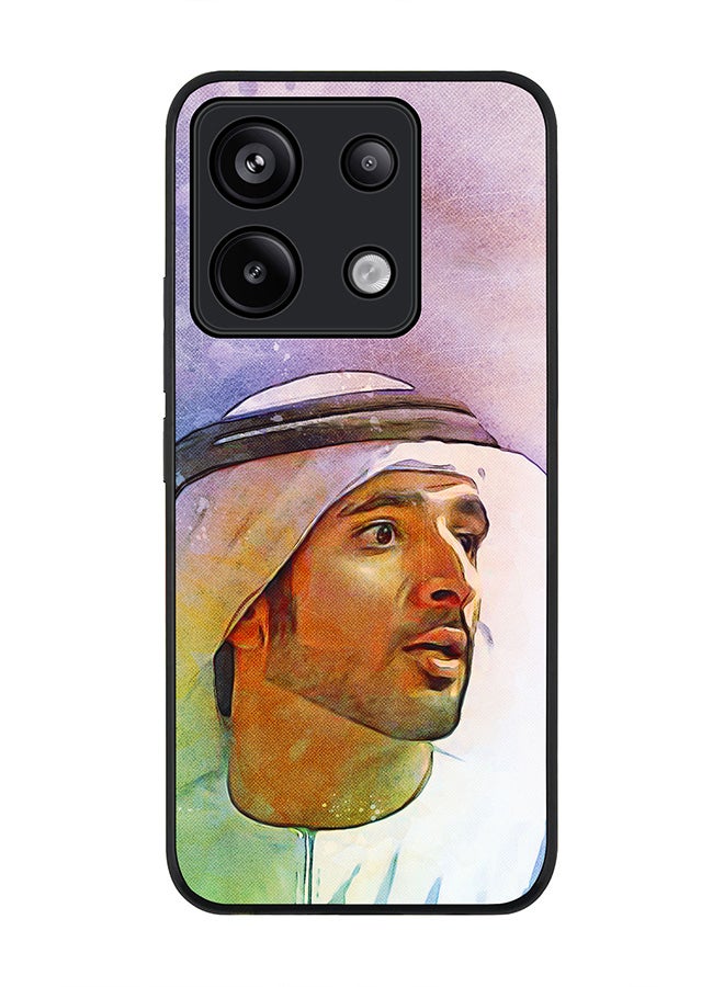 Stylizedd Rugged Black Edge Case for Xiaomi Redmi Note 13 Pro 5G, Slim fit Case Flexible Anti Drop TPU Gel Thin Cover -   Fazza Sheikh Hamdan - Image 1