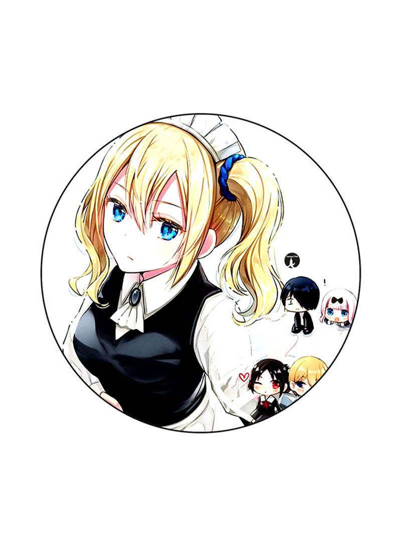 RKN The Anime Kaguya Sama Love Is War Round Mouse Pad Multicolour
