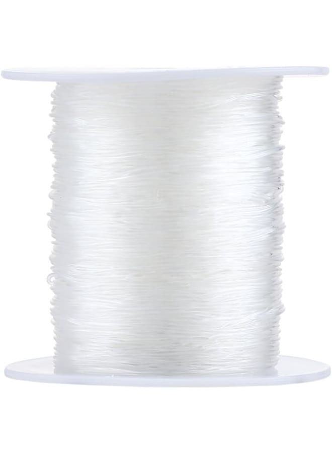 1Roll/100m 0.7mm Crystal Clear Thread Fiber Stretch Elastic Cord Jewelry Beading String Fishing Line - Image 1