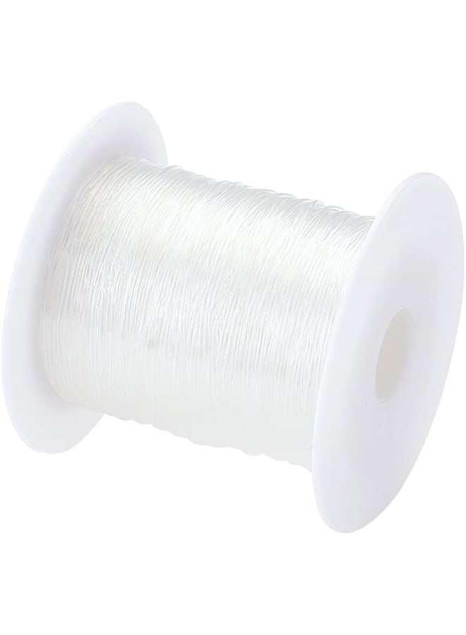 1Roll/100m 0.7mm Crystal Clear Thread Fiber Stretch Elastic Cord Jewelry Beading String Fishing Line - Image 2