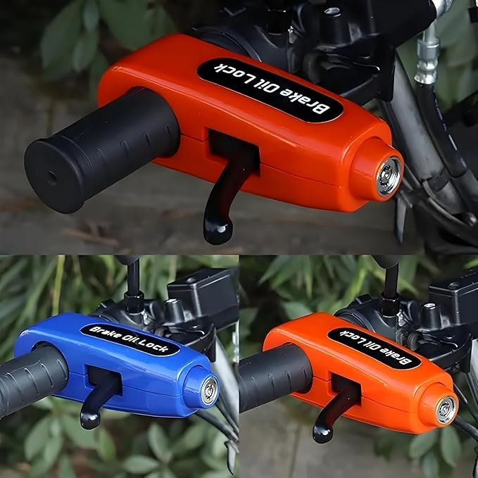 LEXUN Heavy Duty Bike Brake Keypad Lock- Locking System by Holding Handle Bar with Brake Lever for All Bikes & Scooters (Multicolor), Plastic - Image 5