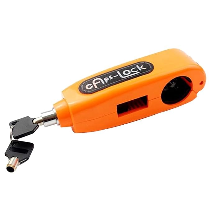 LEXUN Heavy Duty Bike Brake Keypad Lock- Locking System by Holding Handle Bar with Brake Lever for All Bikes & Scooters (Multicolor), Plastic - Image 1