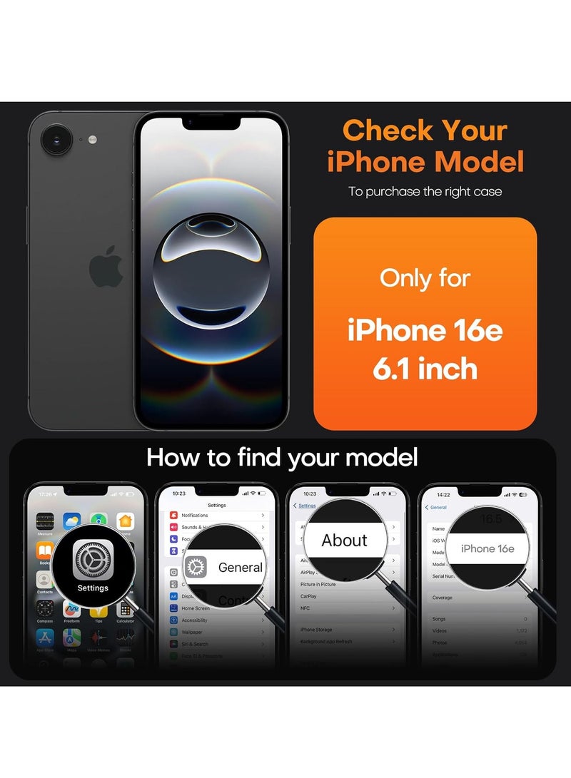 BORTONY iPhone 16e 6.1-Inch Case Cover Liquid Silicone Anti-Scratch Case Shockproof Soft Slim Camera Protection Cover For iPhone 16e 6.1-Inch - Image 2