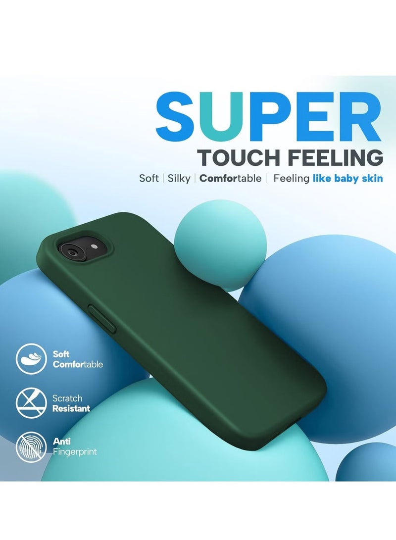 BORTONY iPhone 16e 6.1-Inch Case Cover Liquid Silicone Anti-Scratch Case Shockproof Soft Slim Camera Protection Cover For iPhone 16e 6.1-Inch - Image 3