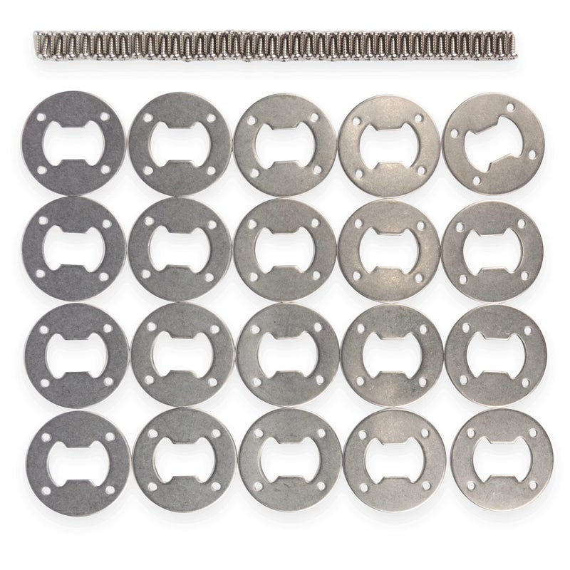 Buffalo Bottle Craft Stainless Steel Bottle Opener Kit 20Pack Round Inserts Woodturning Blanks Circle Opener 20 Includes 4 SS Screws 