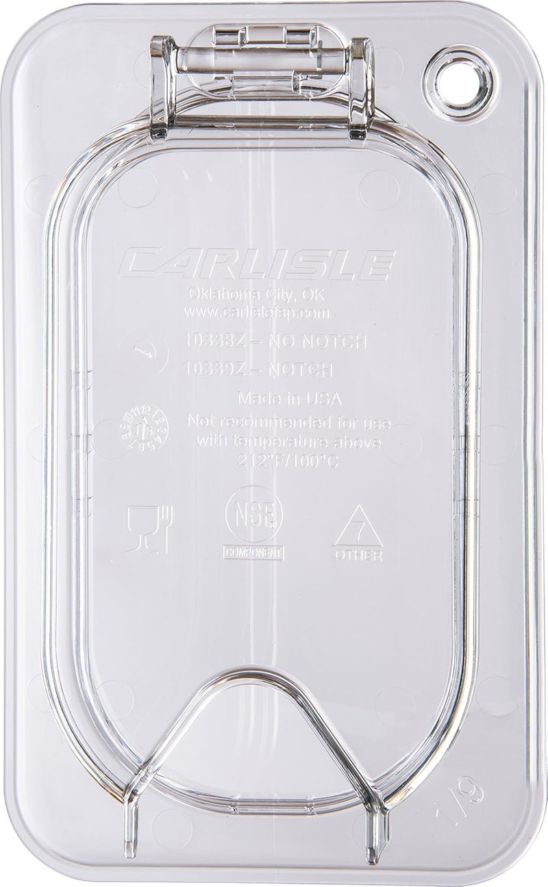 Carlisle غطاء بان الطعام العالمي القابل للطي بحجم 19 من كارلايل لخدمات الطعام مع فتحة لتقديم البوفيهات والمطاعم - بولي كربونات شفاف - عبوة من 6 - Image 4