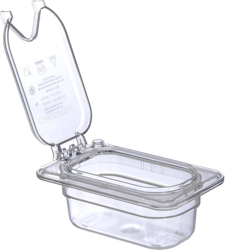 Carlisle غطاء بان الطعام العالمي القابل للطي بحجم 19 من كارلايل لخدمات الطعام مع فتحة لتقديم البوفيهات والمطاعم - بولي كربونات شفاف - عبوة من 6 - Image 5