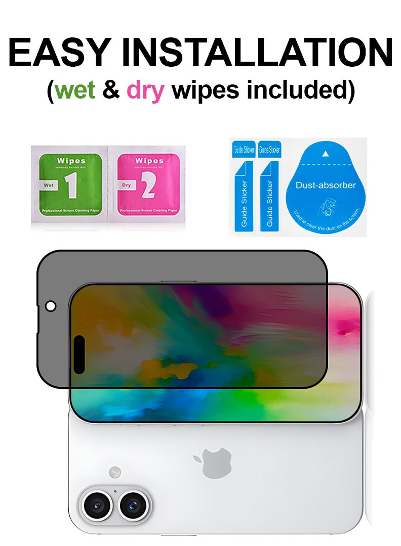 Theodor Tempered Glass Screen Protector With 9H hardness For APPLE IPHONE 16 Plus Privacy 6.7 - Image 3