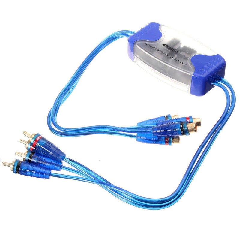 Universal Ground Loop Noise Isolator 4 Channel 9cm x 4 5cm x 2 2cm Blue Line - Image 2
