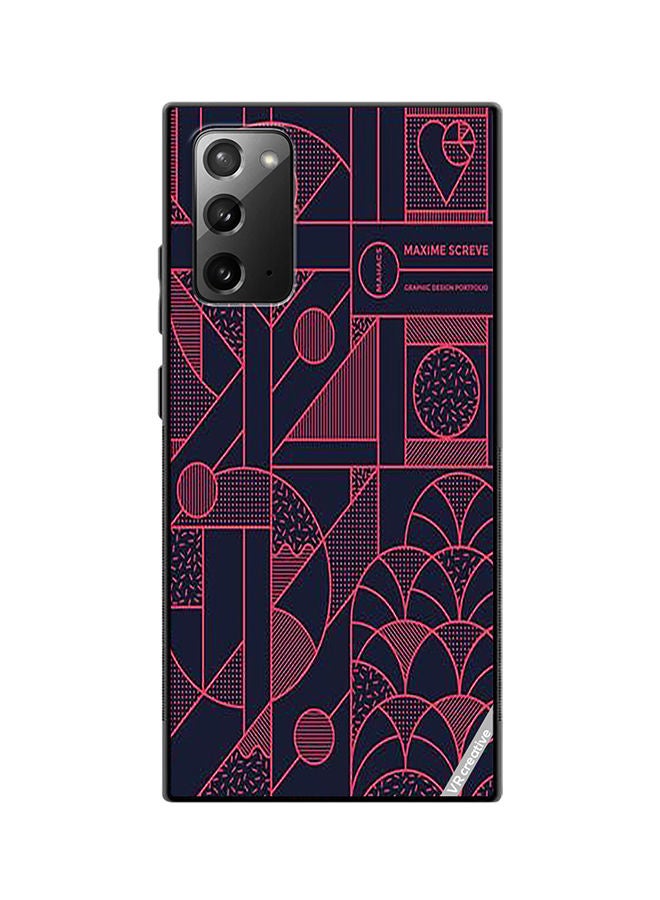 VR CREATIVE Protective Case Cover For Samsung Galaxy Note20 5G Geometric Design Multicolour - Image 1